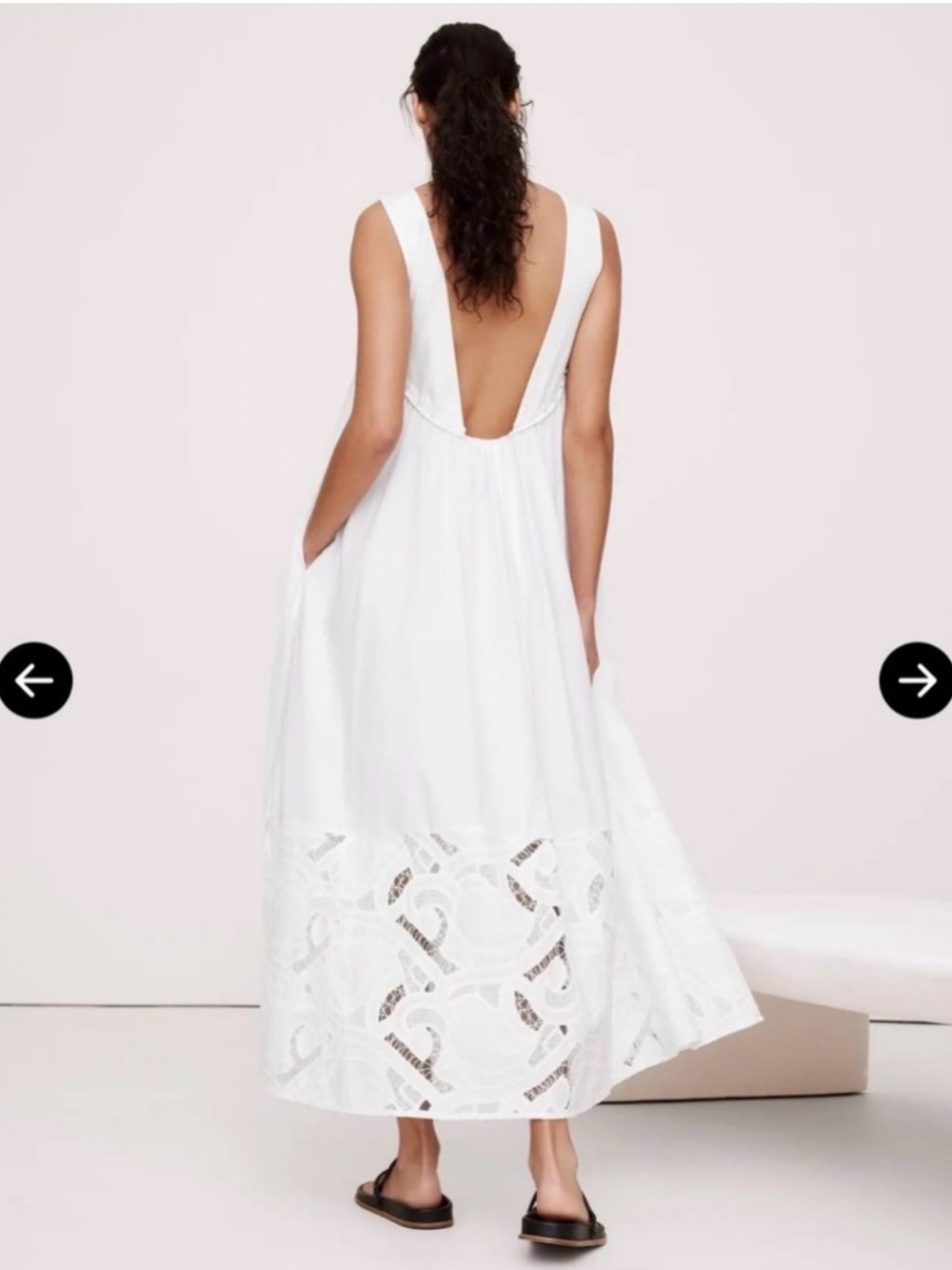 Banana Republic Embroidered Cotton Poplin Maxi Dress - Picture 2 of 4